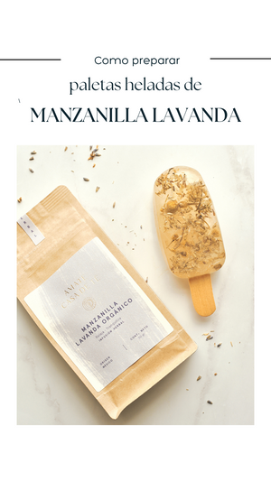 Paletas heladas de Manzanilla Lavanda y limón