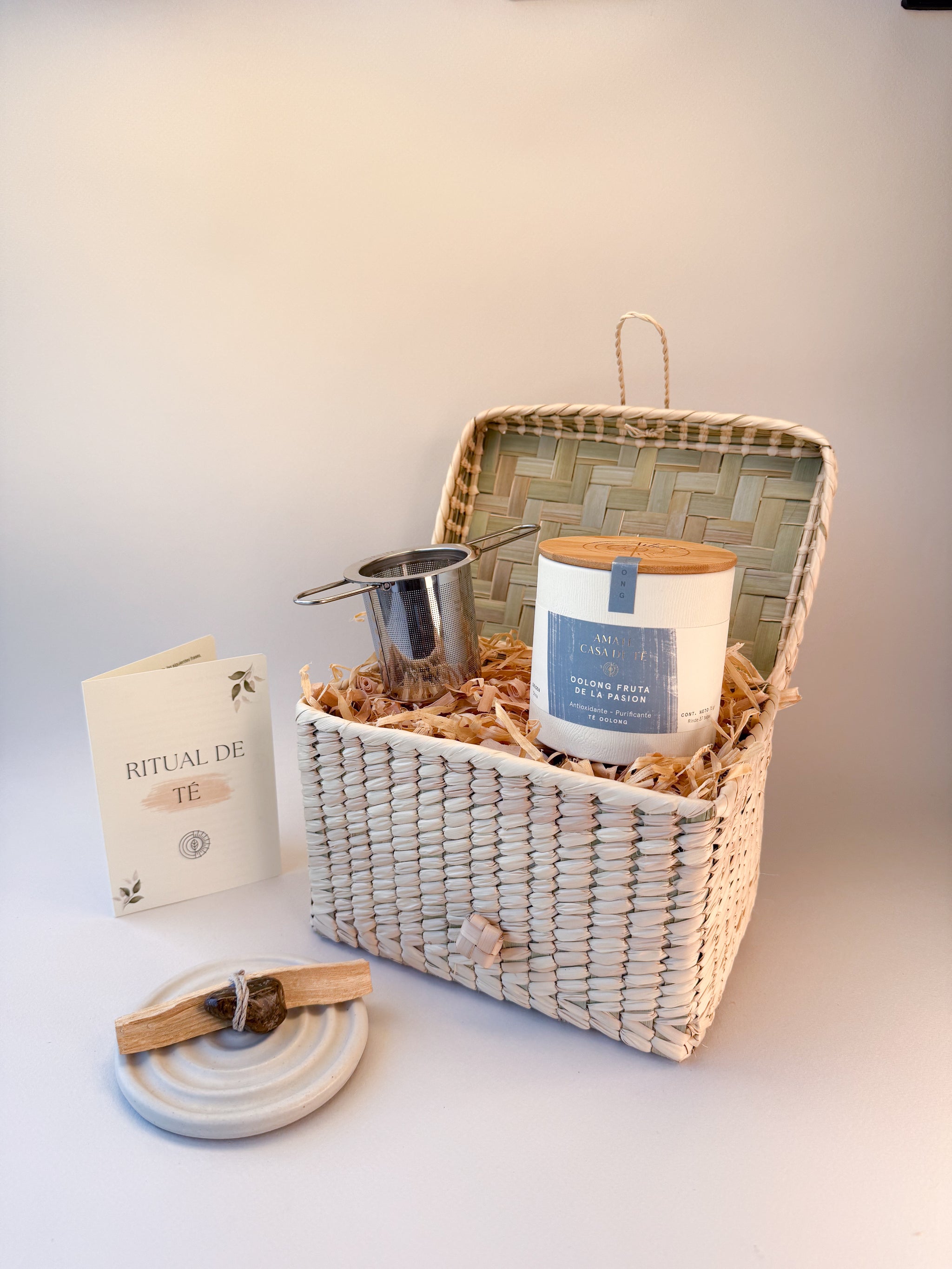 Canasta - Lata Bio Té + Infusor Forlife + Plato Espiral