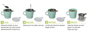 Infusor de té con plato